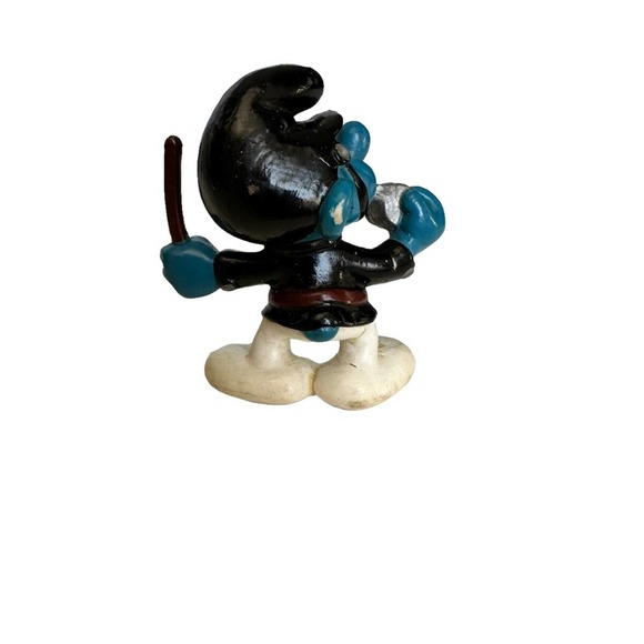 Vintage 1981 Smurf  Peyo Police Officer Cop Bully Stick Club Bobby Bobbies - Picture 4 of 7